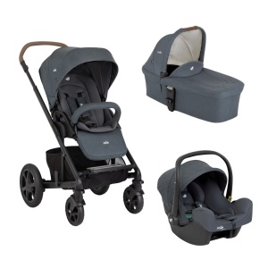 Carucior pentru copii multifunctional 3 in 1 Joie Chrome Dlx Moonlight (Carucior Chrome DLX + Landou Moonlight + Scoica i-Snug Moonlight) - Img 1
