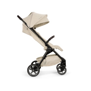 Carucior ultracompact cu pliere automata Nuna x BMW, TRVL lx, bej Mica - Img 4
