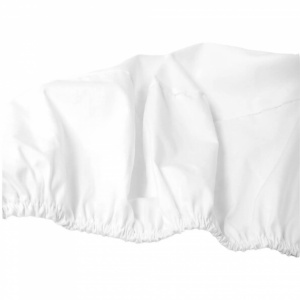 Cearsaf oval cu elastic pentru patut copii, 126 x 71 cm, bumbac, Alb - Img 2