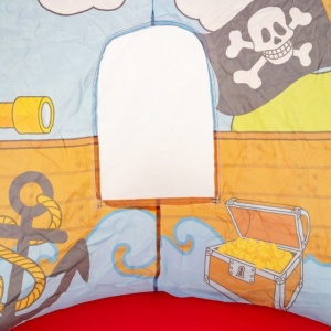 Cort de joaca pliabil pentru copii, iPlay, motive grafice Casa Piratilor, 125 x 105 cm - Img 5