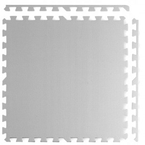Covoras puzzle din spuma pentru copii, 120x120cm, 4 piese, Ricokids, 7480, Alb si Gri - Img 4