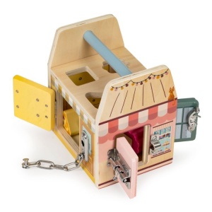 Cub Educativ Pentru Copii, Din Lemn, Sortare De Blocuri, EcoToys - Img 2