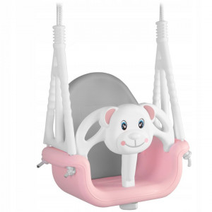 Leagan modular pentru copii, pentru interior - exterior, Ricokids, 3in1, greutate maxima 30 kg, 1 - 7 ani, Roz