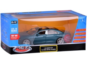 Masinuta metalica de colectie, pentru copii, Bentley Flying Spur Hybrid , 1:38, cu sunete, lumini, Albastra, ZA5052 - Img 8