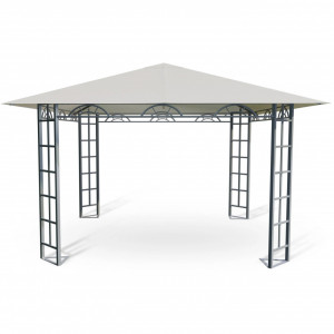 Pavilion gradina, Plonos, 300 x 300 cm, din otel zincat, acoperitoare din PE, Bej, 4934 - Img 2