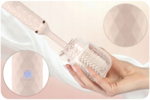 Perie electrica de curatat sticle, biberoane si tetine, Nukido, NK-978, wireless, autonomie 3h, baterie 1200 mAh, USB-C, Roz - Img 3