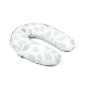 Perna mare pentru gravide si bebelusi 3 in 1, bumbac organic, Doomoo, Buddy Leaves Aqua Green