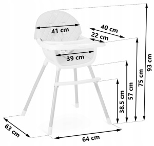 Scaun de masa reglabil, multifunctional, 3in1, pliabil, inaltime reglabila, tava detasabila, Nukido, Lilo, Roz - Img 7