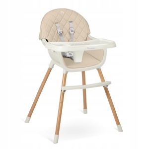 Scaun de masa reglabil, multifunctional, 3in1, pliabil, inaltime reglabila, tava detasabila, Nukido, Lilo, Bej - Img 2