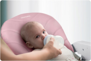 Scaun de masa reglabil, Ricokids, Tulo, spatar rabatabil, tava detasabila, suport pentru picioare, inaltime ajustabila, Roz - Img 5