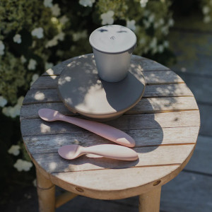 Set 2 lingurite pentru copii, Bibs, Spoon Set, Vanilla - Img 4