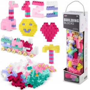 Set 300 de Cuburi de construit, Ricokids, RK-761, Create Your Dream Tower, Roz - Img 1