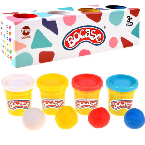 Set Creativ cu Plastilină Colorată pentru Copii, 4 Culori × 60 g – Modelaj și Activități Creative - Img 1