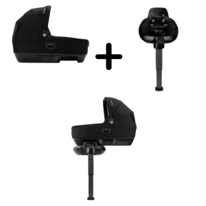 Set Landou Nuna CARI next Caviar, 40-70 cm + Baza isofix BASE next i-Size pentru CARI next - Img 2