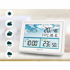Statie meteo cu afisaj BD-909 Alb - Img 6