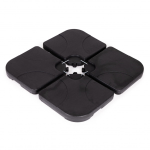 Suport pentru umbrela de gradina cu baza in forma de cruce, capacitate 60 L, conectori metalici, Modern Home, Negru - Img 1