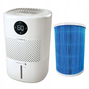 Umidificator de aer Webber, HH10002, cu 2 viteze, 3 moduri de umidificare, ionizare, cronometru, filtru antibacterian SilverNano, tehnologia HydroClean CLUSTER, EASYWATER, panou tactil, rezervor 3L, Alb - Img 6