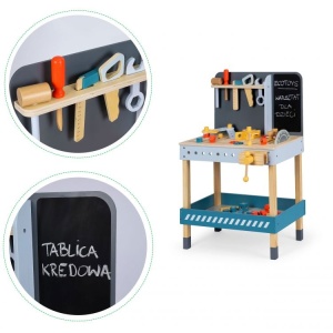Atelier De Lucru Pentru Copii, 5 unelte din lemn, 42 Accesorii, Ecotoys, ESC-W-033 - Img 4