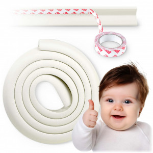 Banda De Spuma Pentru Protectie Mobilier, Autoadeziva, Pentru Siguranta Copiilor, Ricokids, 6 metri, Alba - Img 2