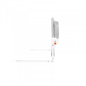Bariera protectie patut pentru copii, Lionelo, Eva , Cu buzunar accesorii, 150x35 cm, Gri - Img 5