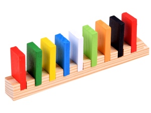Blocuri DOMINO din lemn, colorate, 300 bucati, ZA3861 - Img 2