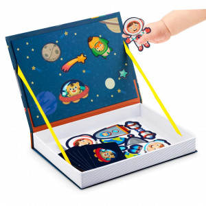 Carte magnetica, cu 50 de elemente spatiale, carduri cu 2 fete, Ricokids, RK-770, Cosmos - Img 3