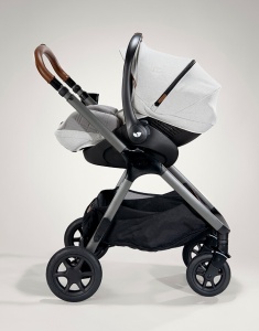 Carucior pentru copii multifunctional 3 in 1 Joie Finiti Signature Oyster + Baza Isofix Encore (Carucior Finiti Oyster+ Landou Ramble XL Oyster+ scoica i-Level Recline Oyster+ baza isofix Encore) - Img 4