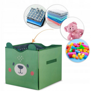 Covoras educational pentru copii, 103,5 x 97,5 cm, 2in1, Organizator jucarii, 33 x 39 x 36,5 cm, Nukido,Verde - Img 7