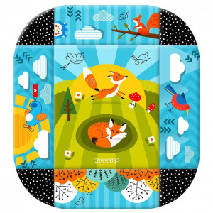 Covoras educational pentru copii, interactiv, multifunctional, cu oglinda, 110 x 100 cm, Ricokids, Povestea Vulpii Lisek - Img 4