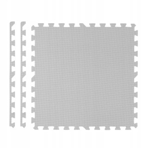 Covoras puzzle din spuma pentru copii, 120x120cm, 4 piese, Ricokids, Gri - Img 4