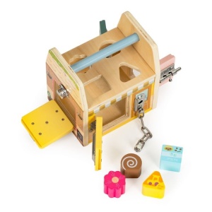 Cub Educativ Pentru Copii, Din Lemn, Sortare De Blocuri, EcoToys - Img 3