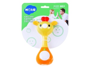 Jucarie zornaitoare pentru copii, cu sunete si lumini, din plastic/silicon, Hola, Girafa, Z03087 A - Img 2