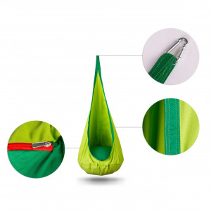 Leagan Cocon Pentru Copii, pana la 80 kg, Neo-Sport, Verde - Img 2