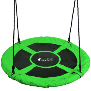 Leagăn cuib pentru copii, suspendat, Ø100 cm, 150 kg, Severno Verde