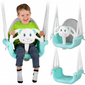 Leagan modular pentru copii, pentru interior - exterior, Ricokids, 3in1, greutate maxima 30 kg, 1 - 7 ani, Turcoaz - Img 2