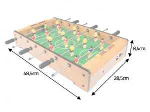 Masa de joc portabila, Foosball, 18 jucatori, 6 ghidaje, 2 bile, tabela de marcaj, Neo-Sport, NS-435 - Img 4