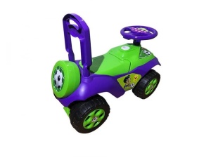 Masinuta de impins, pentru copii, MyKids, Music 0142/R/02 Verde Violet - Img 3