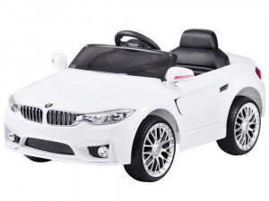 Masinuta electrica pentru copii, 2 motoare 12V , 2 baterii 6V/4,5Ah, telcomanda cu control parental 2,4Ghz, Beta, Alba