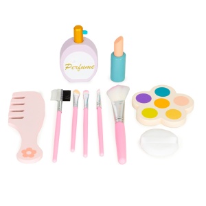 Masuta de toaleta din lemn pentru machiaj, Cu accesorii, Roz, TL812001 - Img 4