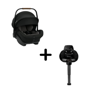 Nuna - Set scoica auto i-size ARRA Next Caviar + Baza isofix BASE next i-Size pentru ARRA next, testata ADAC