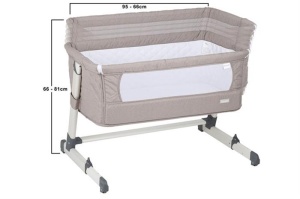 Patut co-sleeper BabyGo 2 in 1 Together Beige - Img 8