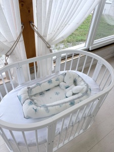 Perna tip fluture, pentru copii, 42 x 22 cm, pentru carucior, patut, leagan, babynest, Tiny Star, Magic - Img 3