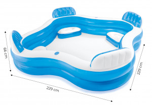 Piscina Gonflabila Intex cu 4 Scaune cu Spatar si Suport Bauturi, Capacitate 990L - Img 8