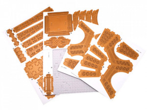 Puzzle 3D Turnul Eiffel Jokomisiada, 35 Piese, Marile Arhitecturi ale Lumii, 3 Ani+ - Img 2