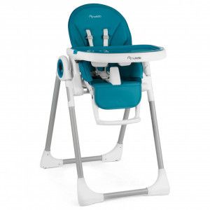 Scaun de masa reglabil, multifunctional, 3in1, pliabil, inaltime reglabila, spatar reglabil, pozitie de somn, tava detasabila, Nukido, Belo, Albastru Inchis - Img 1