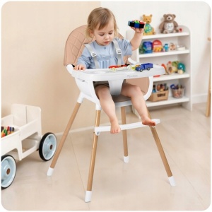 Scaun de masa reglabil, multifunctional, 3in1, pliabil, inaltime reglabila, tava detasabila, Nukido, Lilo, Roz - Img 8
