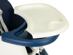Scaun Pentru Hranire, Ecotoys, stil scandinav, tava reglabila si detasabila, cos depozitare, HC-823 Blue - Img 7