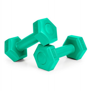 Set 2 Greutati pentru exercitii fizice, gantere hexagonale, ModernHome, 2 x 0,5 kg, 16 x 6,5 cm, Verde - Img 5