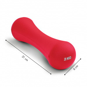 Set 2 Greutati pentru exercitii fizice, gantere, ModernHome, 2 x 2 kg, 21 x 6 cm, Roz - Img 5