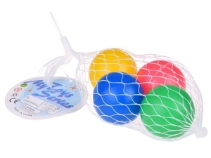 Set 4 Bile Colorate, diametru 3 cm, din plastic, SP0775 - Img 4
